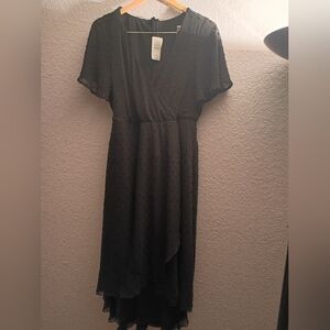 Torrid NWT 1X 14-16 Elegant Black Wrap Dress